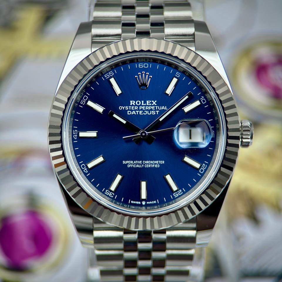 Rolex Datejust 41 Mint Blue Jubilee Complete Set