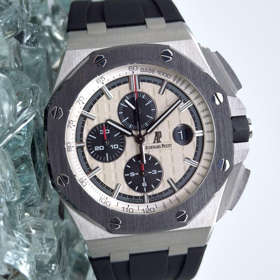 Audemars Piguet Royal Oak Offshore Chronograph Panda Mint Full Set 44mm Ceramic